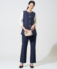 PJJGE08450 CHRISTIAN AUJARD Lサイズ(クリスチャン・オジャール Lサイズ) 【大きいサイズ/セットアップ対応】ジャージーデニムライクジレ ネイビー