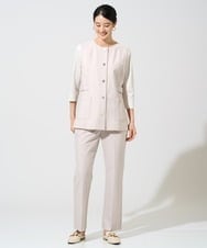 PJJGE08450 CHRISTIAN AUJARD Lサイズ(クリスチャン・オジャール Lサイズ) 【大きいサイズ/セットアップ対応】ジャージーデニムライクジレ ベージュ