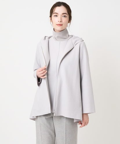 PJKAD22500 CHRISTIAN AUJARD Lサイズ 【大きいサイズ】フード付ジップアップ羽織り