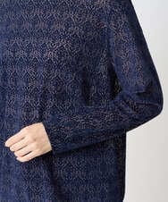 PJKAE07320 CHRISTIAN AUJARD Lサイズ(クリスチャン・オジャール Lサイズ) 【大きいサイズ】フロッキープリントカットソー ネイビー