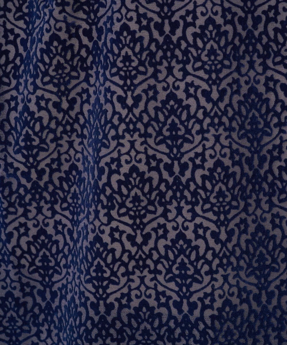 PJKAE07320 CHRISTIAN AUJARD Lサイズ(クリスチャン・オジャール Lサイズ) 【大きいサイズ】フロッキープリントカットソー ネイビー