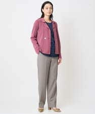 PJKAE07320 CHRISTIAN AUJARD Lサイズ(クリスチャン・オジャール Lサイズ) 【大きいサイズ】フロッキープリントカットソー ネイビー