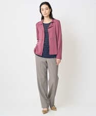 PJKAE07320 CHRISTIAN AUJARD Lサイズ(クリスチャン・オジャール Lサイズ) 【大きいサイズ】フロッキープリントカットソー ネイビー