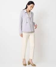 PJKAE07320 CHRISTIAN AUJARD Lサイズ(クリスチャン・オジャール Lサイズ) 【大きいサイズ】フロッキープリントカットソー アイボリー