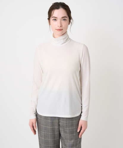 PJKAF26240 CHRISTIAN AUJARD Lサイズ 【大きいサイズ】カシミヤ・シルク混ハイネックカットソー