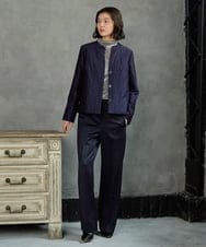 PJKAG36250 CHRISTIAN AUJARD Lサイズ(クリスチャン・オジャール Lサイズ) 【大きいサイズ】グロッシーメッシュベロアカットソー グレー
