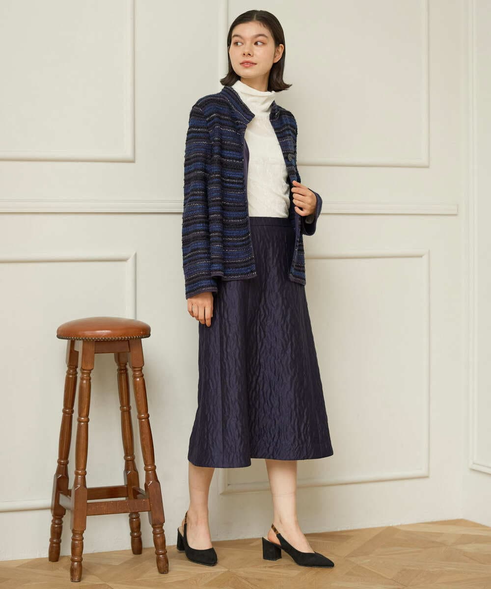 PJKAG36250 CHRISTIAN AUJARD Lサイズ(クリスチャン・オジャール Lサイズ) 【大きいサイズ】グロッシーメッシュベロアカットソー グレー