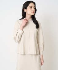 PJKCD10420 CHRISTIAN AUJARD Lサイズ(クリスチャン・オジャール Lサイズ) 【大きいサイズ/セットアップ対応】ラメジャージープルオーバー アイボリー