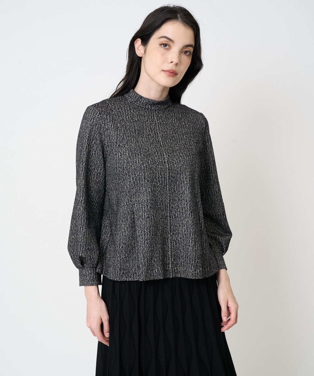 PJKCD10420 CHRISTIAN AUJARD Lサイズ(クリスチャン・オジャール Lサイズ) 【大きいサイズ/セットアップ対応】ラメジャージープルオーバー ブラック