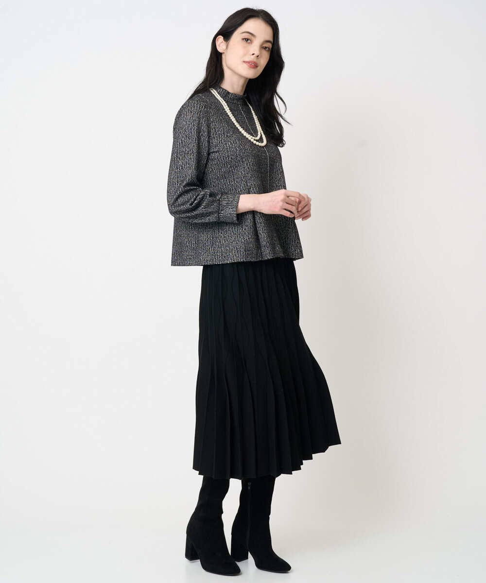 PJKCD10420 CHRISTIAN AUJARD Lサイズ(クリスチャン・オジャール Lサイズ) 【大きいサイズ/セットアップ対応】ラメジャージープルオーバー ブラック