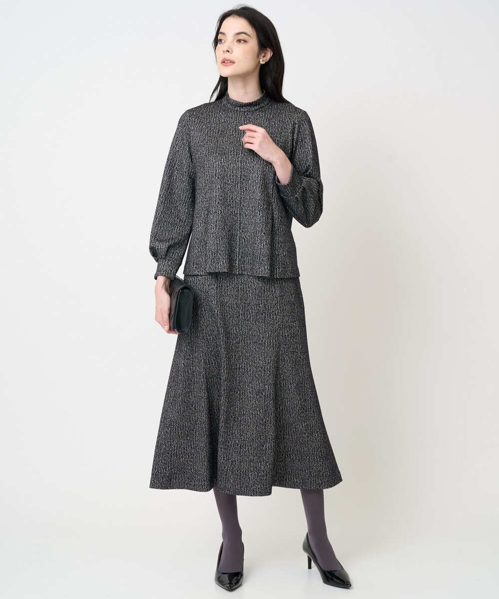 PJKCD10420 CHRISTIAN AUJARD Lサイズ(クリスチャン・オジャール Lサイズ) 【大きいサイズ/セットアップ対応】ラメジャージープルオーバー ブラック