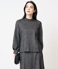 PJKCD10420 CHRISTIAN AUJARD Lサイズ(クリスチャン・オジャール Lサイズ) 【大きいサイズ/セットアップ対応】ラメジャージープルオーバー ブラック