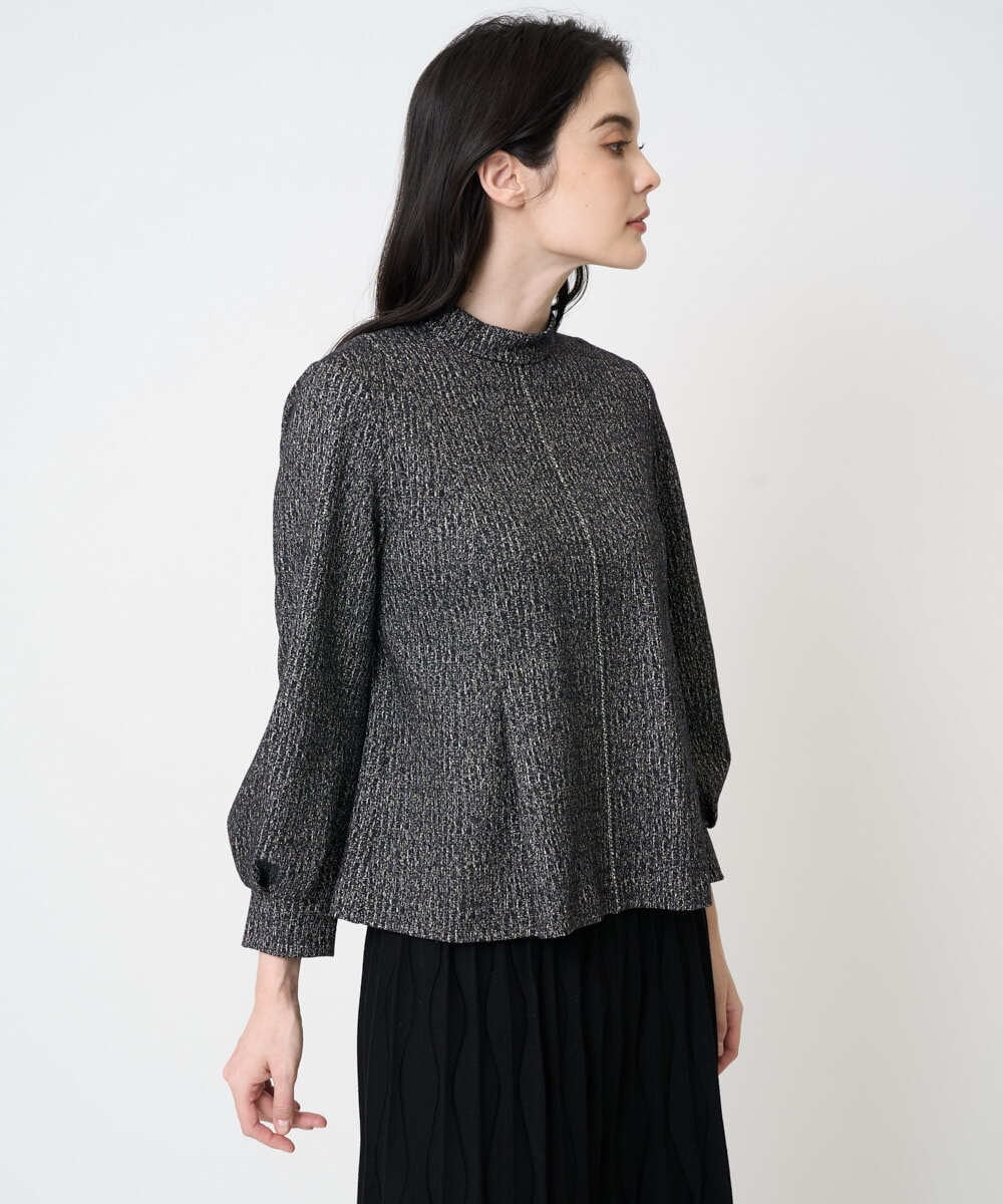 PJKCD10420 CHRISTIAN AUJARD Lサイズ(クリスチャン・オジャール Lサイズ) 【大きいサイズ/セットアップ対応】ラメジャージープルオーバー ブラック