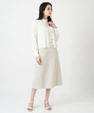 PJKEE05320 CHRISTIAN AUJARD Lサイズ(クリスチャン・オジャール Lサイズ) 【大きいサイズ】フラワーチュールレースカットソー アイボリー