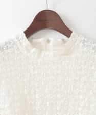 PJKEE05320 CHRISTIAN AUJARD Lサイズ(クリスチャン・オジャール Lサイズ) 【大きいサイズ】フラワーチュールレースカットソー アイボリー