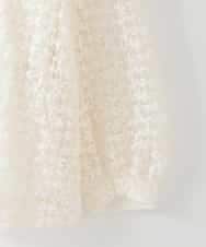 PJKEE05320 CHRISTIAN AUJARD Lサイズ(クリスチャン・オジャール Lサイズ) 【大きいサイズ】フラワーチュールレースカットソー アイボリー