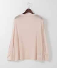 PJKEE17210 CHRISTIAN AUJARD Lサイズ(クリスチャン・オジャール Lサイズ) 【大きいサイズ】長袖ラメチュールカットソー ピンク