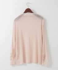 PJKEE17210 CHRISTIAN AUJARD Lサイズ(クリスチャン・オジャール Lサイズ) 【大きいサイズ】長袖ラメチュールカットソー ピンク