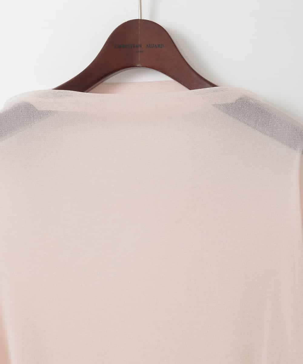 PJKEE17210 CHRISTIAN AUJARD Lサイズ(クリスチャン・オジャール Lサイズ) 【大きいサイズ】長袖ラメチュールカットソー ピンク