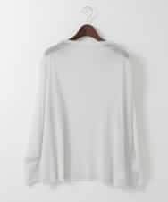 PJKEE17210 CHRISTIAN AUJARD Lサイズ(クリスチャン・オジャール Lサイズ) 【大きいサイズ】長袖ラメチュールカットソー ライトグレー