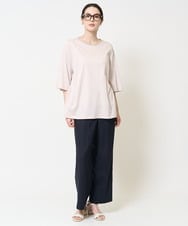 PJKGA35360 CHRISTIAN AUJARD Lサイズ(クリスチャン・オジャール Lサイズ) コットンデザインカットソー ピンクベージュ