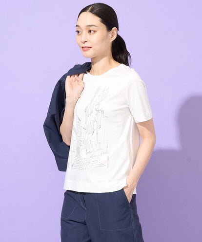 PJKGA47230 CHRISTIAN AUJARD Lサイズ  PARIS風景プリントTシャツ