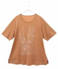 PJKGA47230 CHRISTIAN AUJARD Lサイズ(クリスチャン・オジャール Lサイズ)  PARIS風景プリントTシャツ レンガ