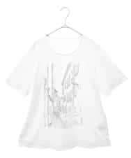 PJKGA47230 CHRISTIAN AUJARD Lサイズ(クリスチャン・オジャール Lサイズ)  PARIS風景プリントTシャツ ホワイト