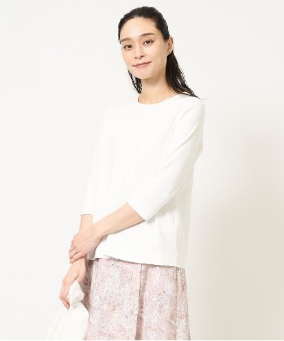 CHRISTIAN AUJARD Lサイズ(クリスチャン・オジャール Lサイズ) シンプルデザインTシャツ アイボリー/白 13