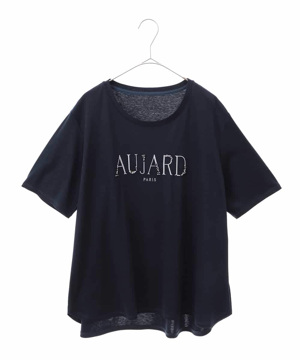 PJKGC61230 CHRISTIAN AUJARD Lサイズ(クリスチャン・オジャール Lサイズ) ロゴモチーフTシャツ ネイビー