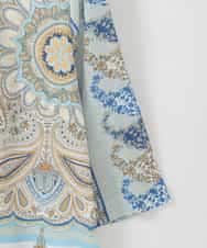 PJKGD26330 CHRISTIAN AUJARD Lサイズ(クリスチャン・オジャール Lサイズ) 【大きいサイズ】マリンブルーペーズリーカットソー ブルー系