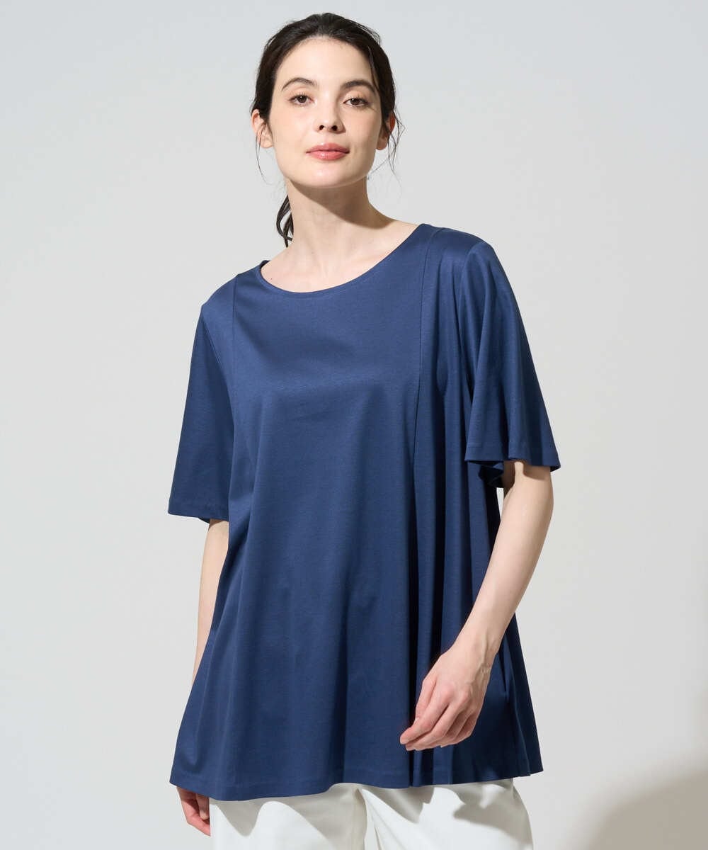 PJKGD28240 CHRISTIAN AUJARD Lサイズ 【大きいサイズ】スムースフレアーカットソー