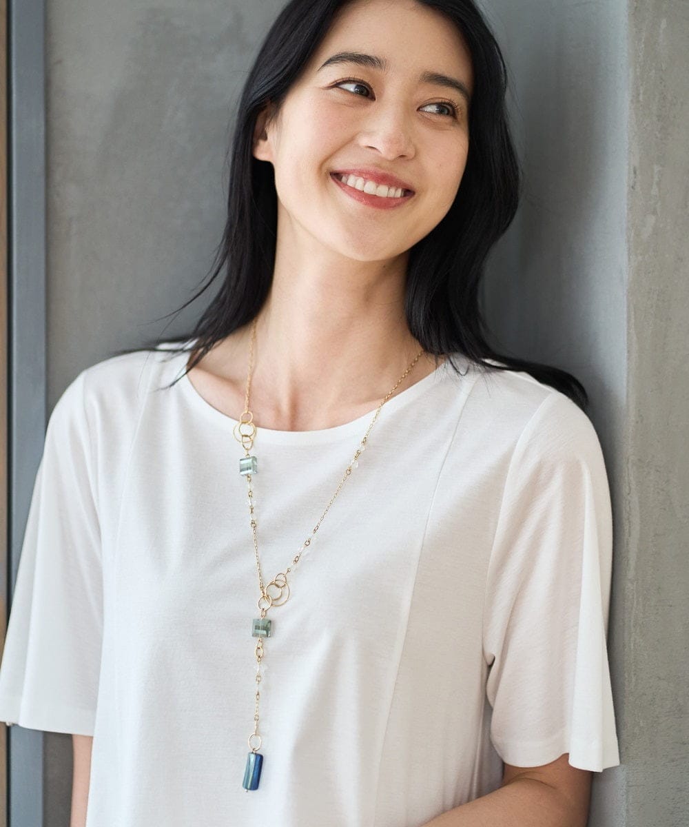 PJKGD28240 CHRISTIAN AUJARD Lサイズ(クリスチャン・オジャール Lサイズ) 【大きいサイズ】スムースフレアーカットソー ホワイト