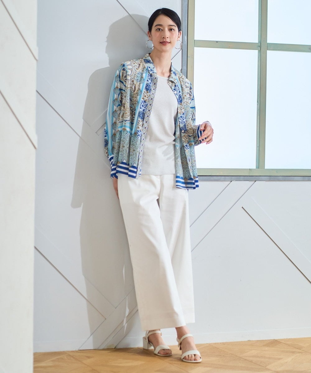 PJKGD29170 CHRISTIAN AUJARD Lサイズ(クリスチャン・オジャール Lサイズ) 【大きいサイズ】ラメフライスカットソー ライトグレー