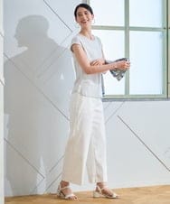 PJKGD29170 CHRISTIAN AUJARD Lサイズ(クリスチャン・オジャール Lサイズ) 【大きいサイズ】ラメフライスカットソー ライトグレー