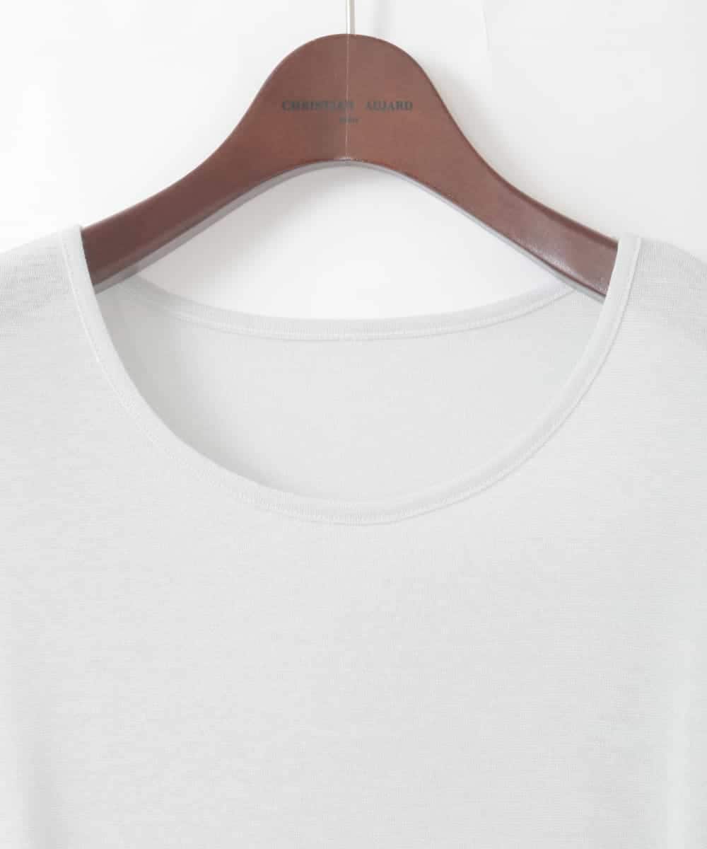 PJKGD29170 CHRISTIAN AUJARD Lサイズ(クリスチャン・オジャール Lサイズ) 【大きいサイズ】ラメフライスカットソー ライトグレー