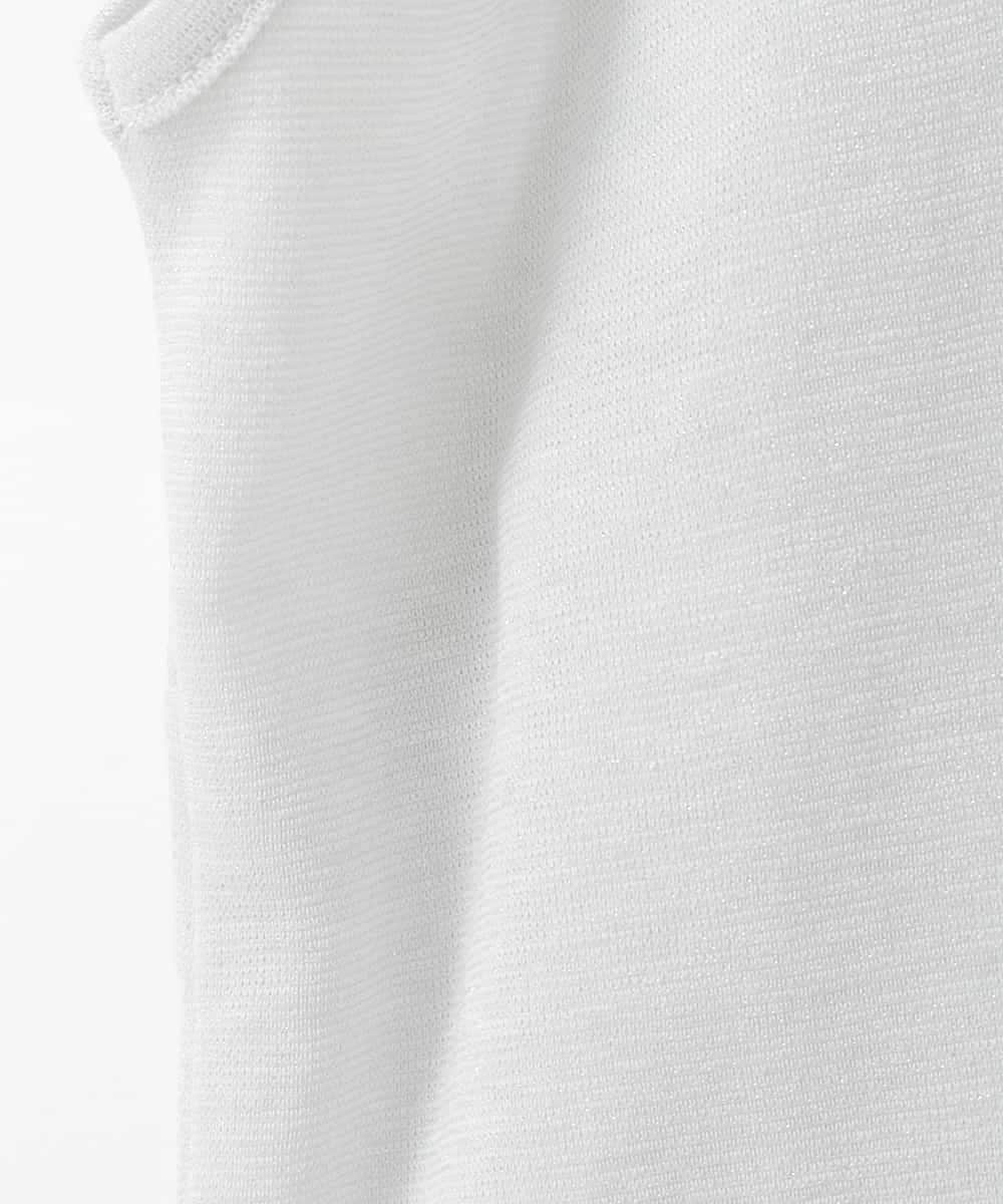 PJKGD29170 CHRISTIAN AUJARD Lサイズ(クリスチャン・オジャール Lサイズ) 【大きいサイズ】ラメフライスカットソー ライトグレー