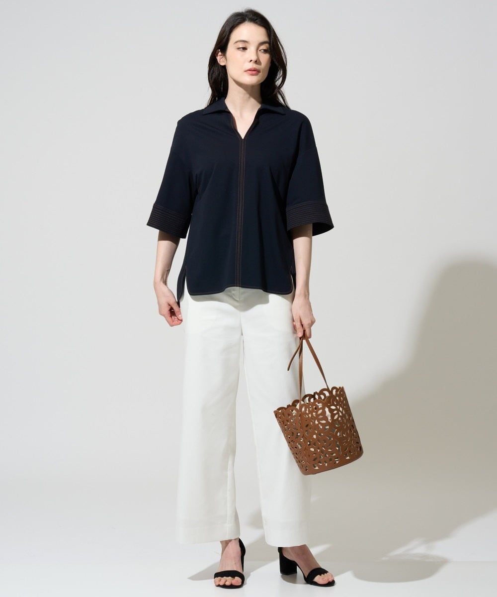 PJKGD42360 CHRISTIAN AUJARD Lサイズ(クリスチャン・オジャール Lサイズ) 【大きいサイズ/セットアップ対応】ドライタッチジャージートップス ネイビー