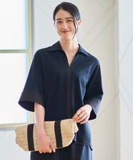 PJKGD42360 CHRISTIAN AUJARD Lサイズ(クリスチャン・オジャール Lサイズ) 【大きいサイズ/セットアップ対応】ドライタッチジャージートップス ネイビー