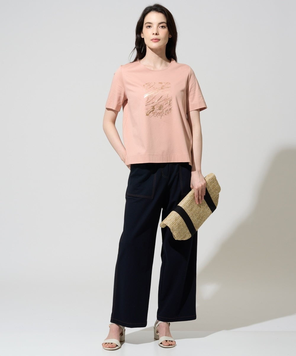 PJKGD43210 CHRISTIAN AUJARD Lサイズ(クリスチャン・オジャール Lサイズ) 【大きいサイズ/接触冷感】ドライコットンカットソー ピンク