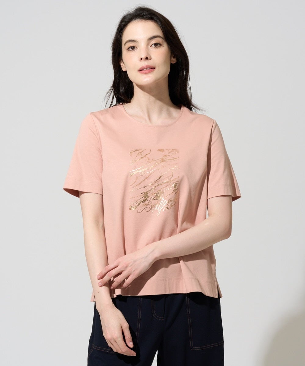 PJKGD43210 CHRISTIAN AUJARD Lサイズ(クリスチャン・オジャール Lサイズ) 【大きいサイズ/接触冷感】ドライコットンカットソー ピンク