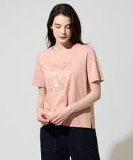 PJKGD43210 CHRISTIAN AUJARD Lサイズ(クリスチャン・オジャール Lサイズ) 【大きいサイズ/接触冷感】ドライコットンカットソー ピンク