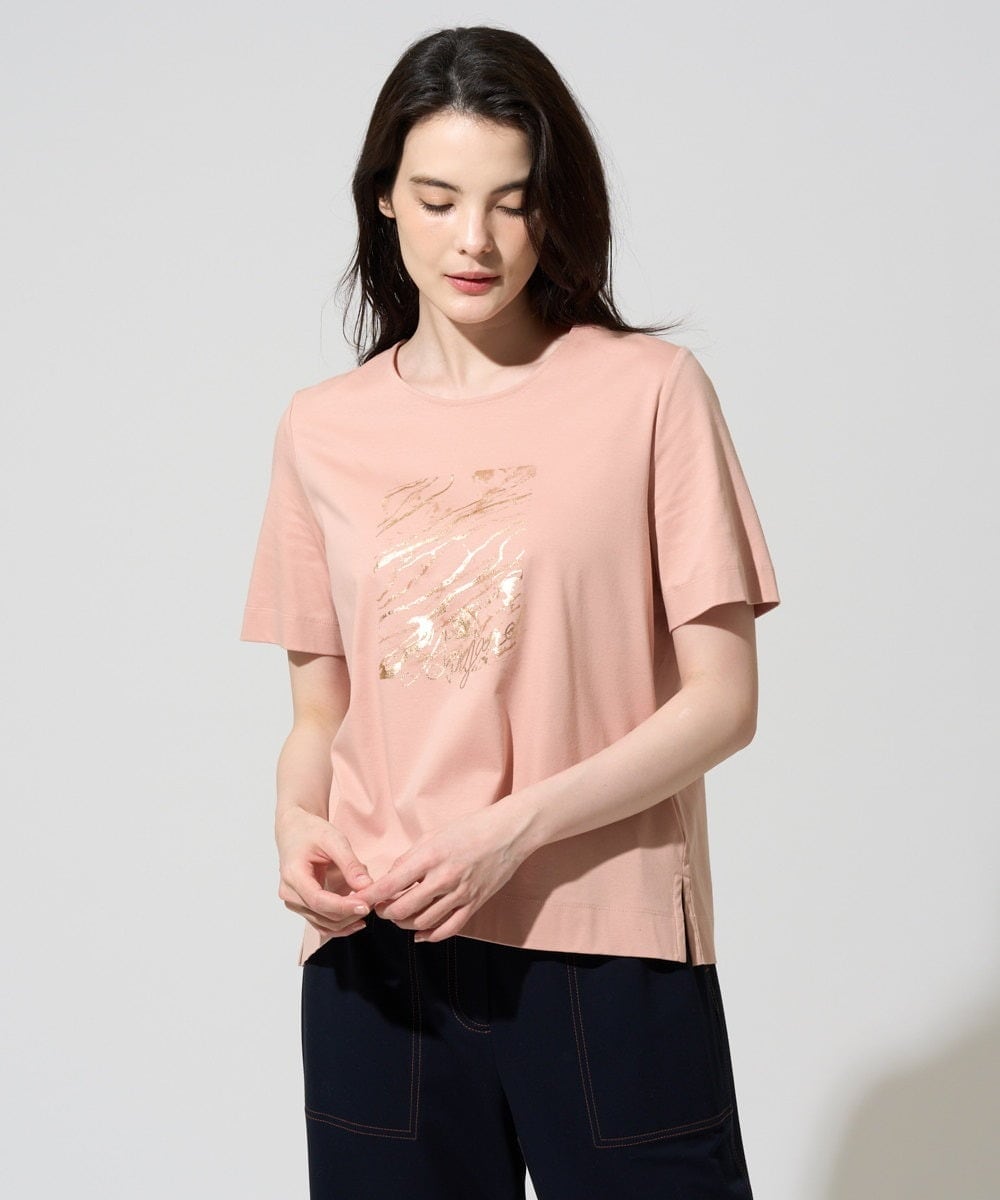 PJKGD43210 CHRISTIAN AUJARD Lサイズ(クリスチャン・オジャール Lサイズ) 【大きいサイズ/接触冷感】ドライコットンカットソー ピンク