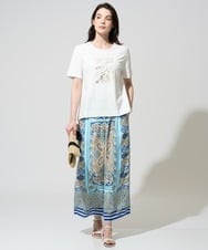 PJKGD43210 CHRISTIAN AUJARD Lサイズ(クリスチャン・オジャール Lサイズ) 【大きいサイズ/接触冷感】ドライコットンカットソー ホワイト