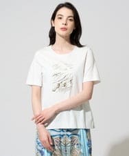 PJKGD43210 CHRISTIAN AUJARD Lサイズ(クリスチャン・オジャール Lサイズ) 【大きいサイズ/接触冷感】ドライコットンカットソー ホワイト