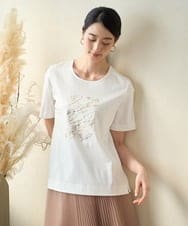 PJKGD43210 CHRISTIAN AUJARD Lサイズ(クリスチャン・オジャール Lサイズ) 【大きいサイズ/接触冷感】ドライコットンカットソー ホワイト