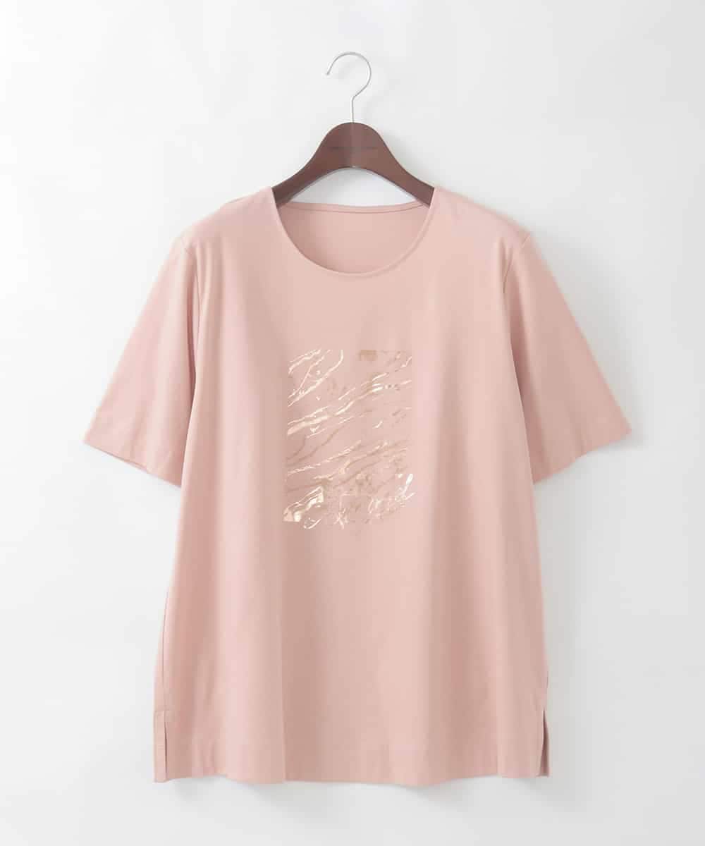 PJKGD43210 CHRISTIAN AUJARD Lサイズ(クリスチャン・オジャール Lサイズ) 【大きいサイズ/接触冷感】ドライコットンカットソー ピンク