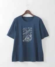 PJKGD43210 CHRISTIAN AUJARD Lサイズ(クリスチャン・オジャール Lサイズ) 【大きいサイズ/接触冷感】ドライコットンカットソー ネイビー