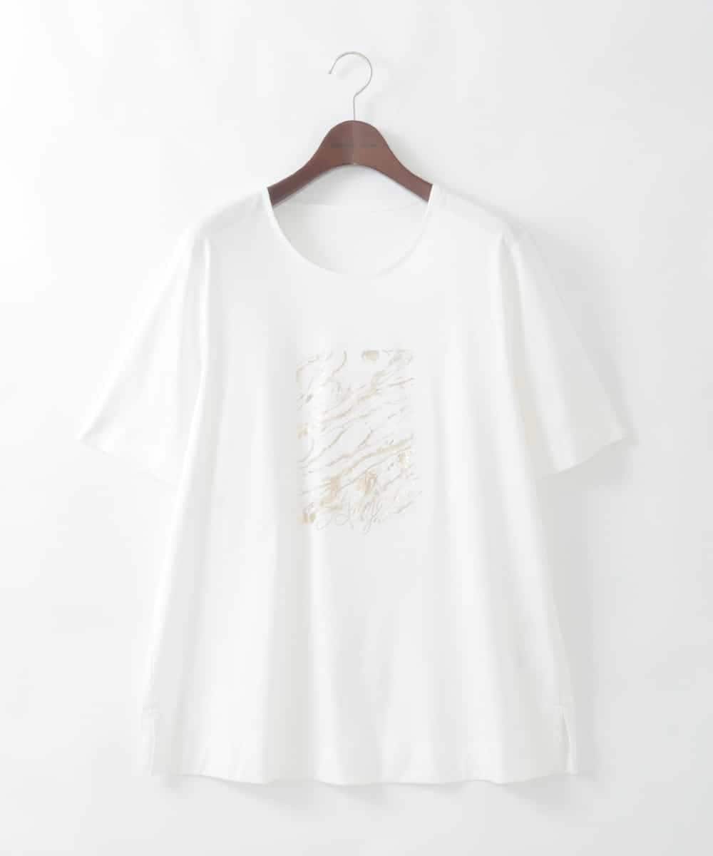 PJKGD43210 CHRISTIAN AUJARD Lサイズ(クリスチャン・オジャール Lサイズ) 【大きいサイズ/接触冷感】ドライコットンカットソー ホワイト