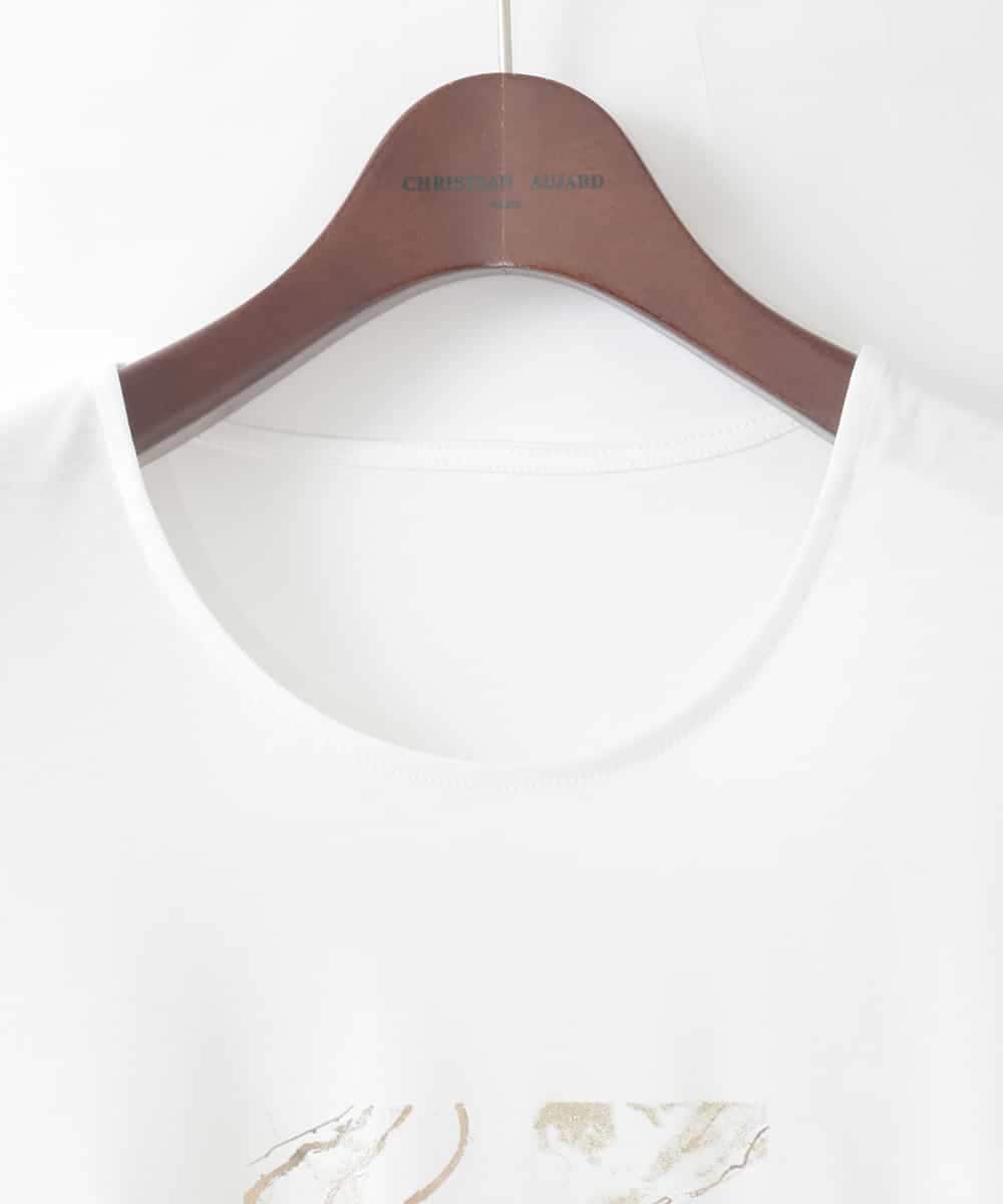 PJKGD43210 CHRISTIAN AUJARD Lサイズ(クリスチャン・オジャール Lサイズ) 【大きいサイズ/接触冷感】ドライコットンカットソー ホワイト